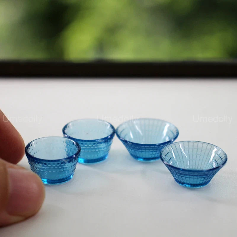 Dollhouse Glassware Set 1:6 — angled close-up