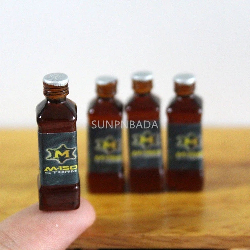 Scale Wine Whisky Bottle Bjd DIY Miniature House Kit — scene view