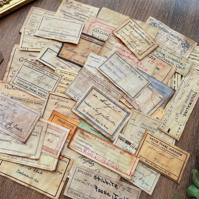 Vintage Distressed Paper Ephemera Tags for Junk Journaling, Scrapbooking, Planner Collage and DIY Crafts