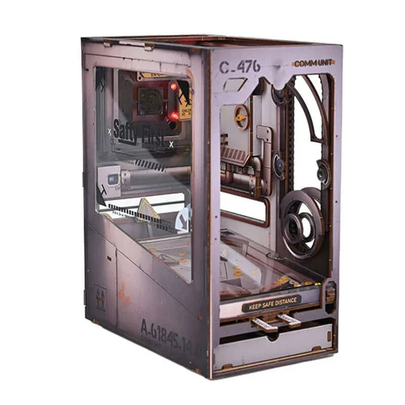 3D Pinball Tilt DIY Book Nook Kit — detalied side view
