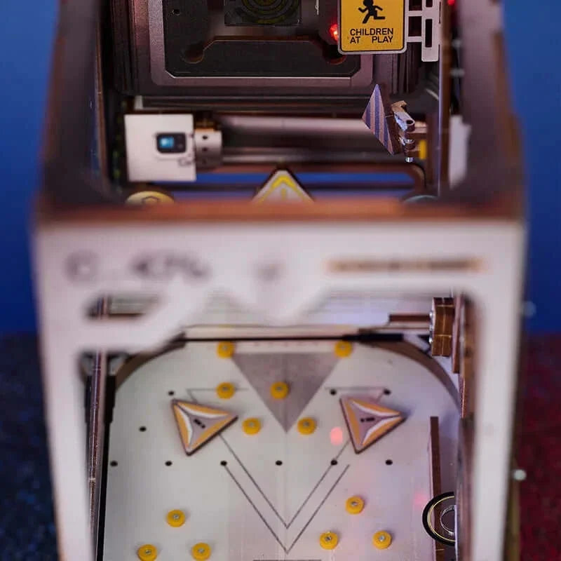 3D Pinball Tilt DIY Book Nook Kit — open display view