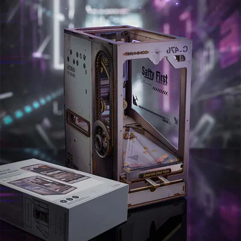 3D Pinball Tilt DIY Book Nook Kit — scene view