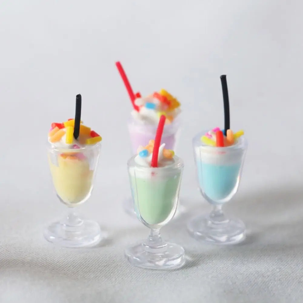 8pcs Mini Ice Cream Cups for Dollhouse Decor — detalied side view