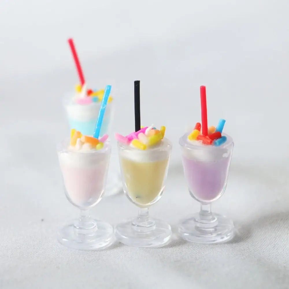 8pcs Mini Ice Cream Cups for Dollhouse Decor — angled close-up