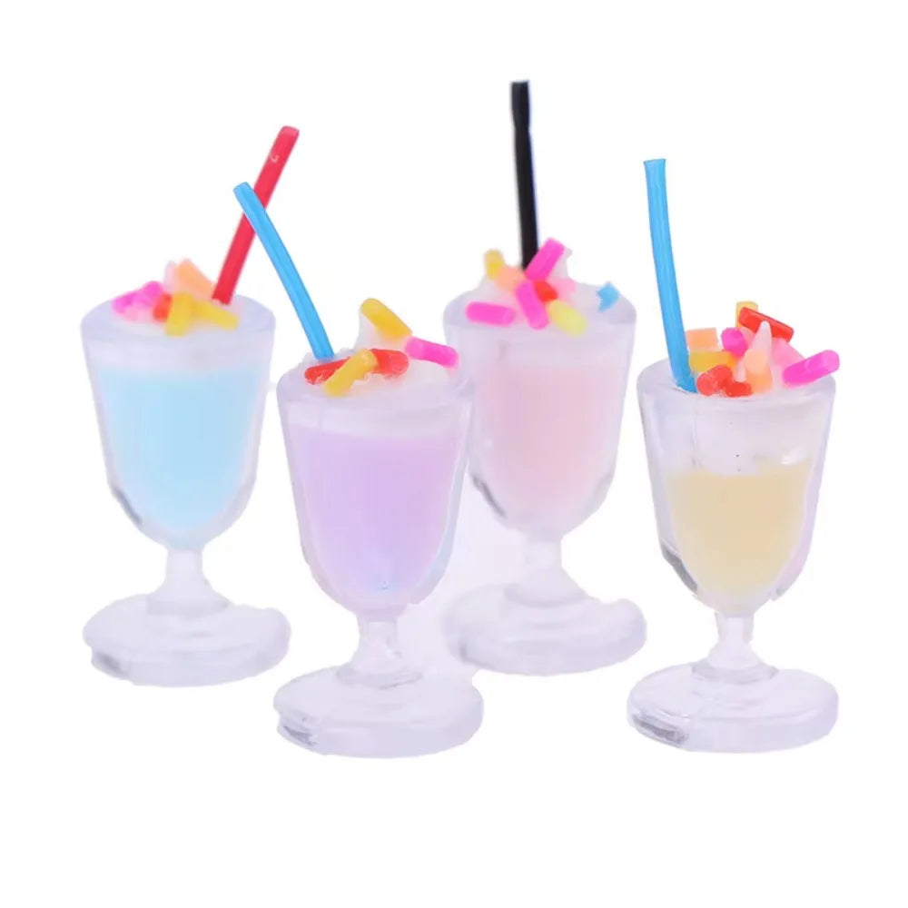 8pcs Mini Ice Cream Cups for Dollhouse Decor — detalied side view