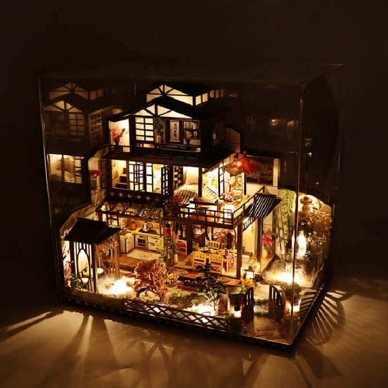 Ancient Capital Mochizuki DIY Dollhouse Kit — angled close-up