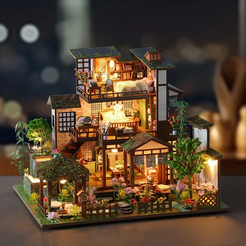 Bamboo Courtyard Miniature Kit — detalied side view