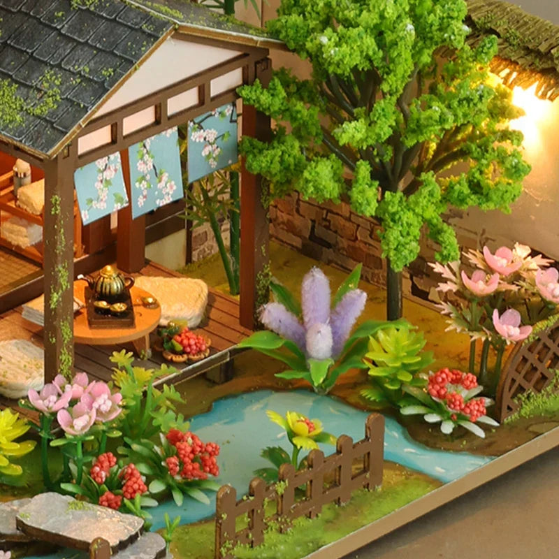 Bamboo Courtyard Miniature Kit — scene view