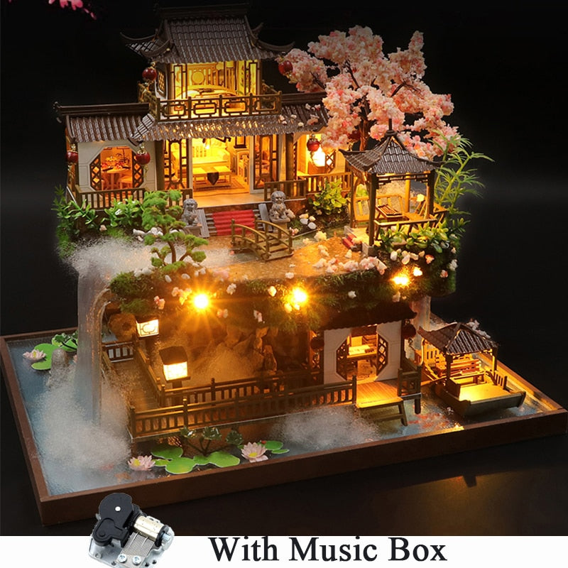 Chinese Garden Dollhouse Kit — front angle