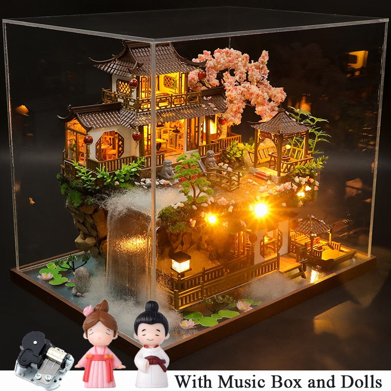 Chinese Garden Dollhouse Kit — scene view
