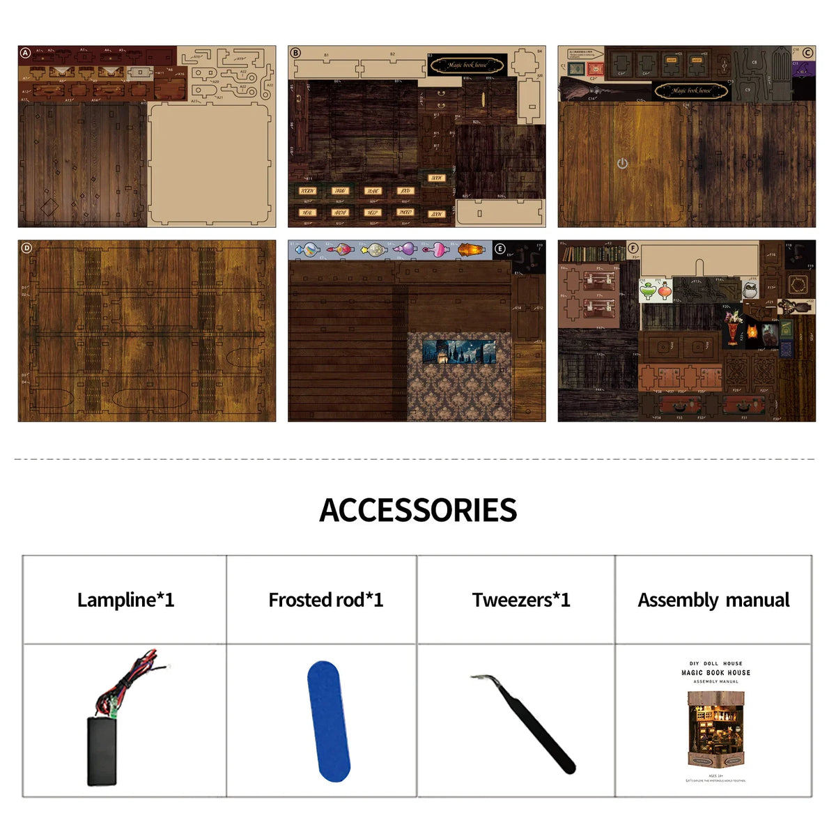 Book Lane DIY Miniature House Kit — scene view