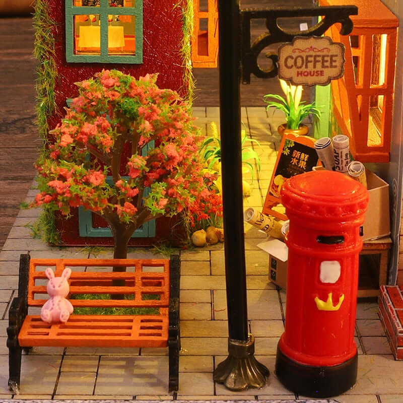 Only Book Nook DIY Miniature House Kit — angled close-up