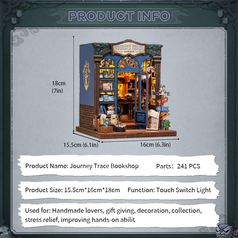 Journey Trace Book Nook Kit — open display view