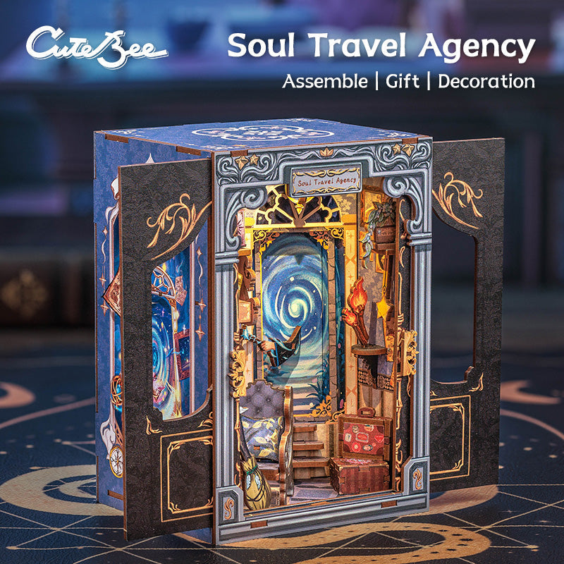 Cutebee Soul Travel Agency DIY Book Nook Kit — main view