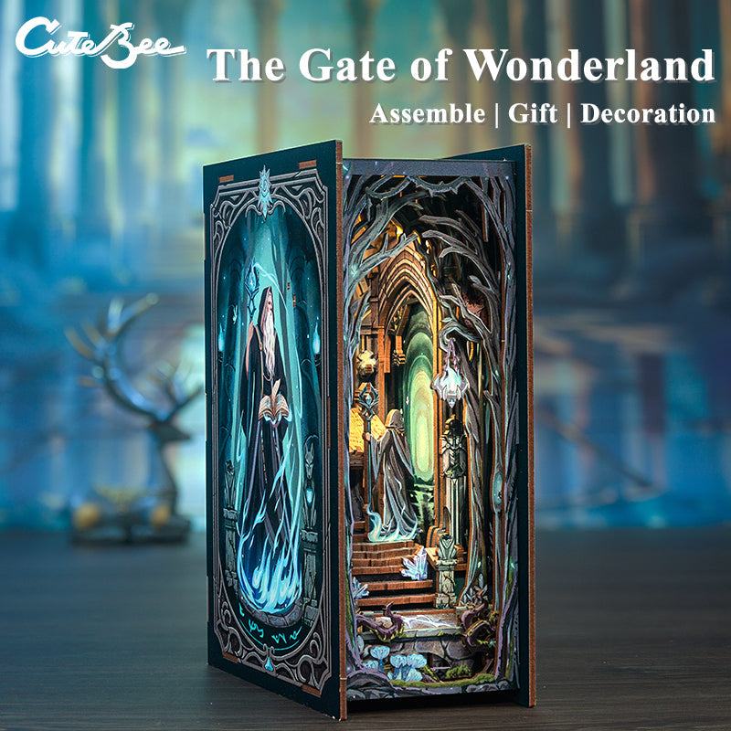 Gate of Wonderland Book Nook Kit — open display view