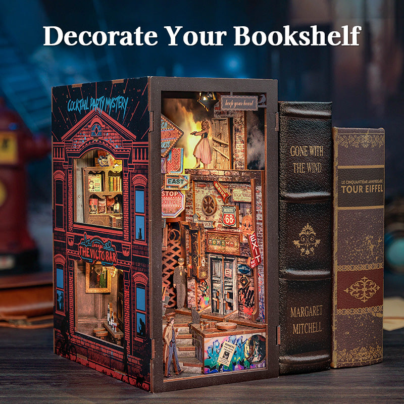 Cutebee The Long Goodbye DIY Book Nook Kit — scene view