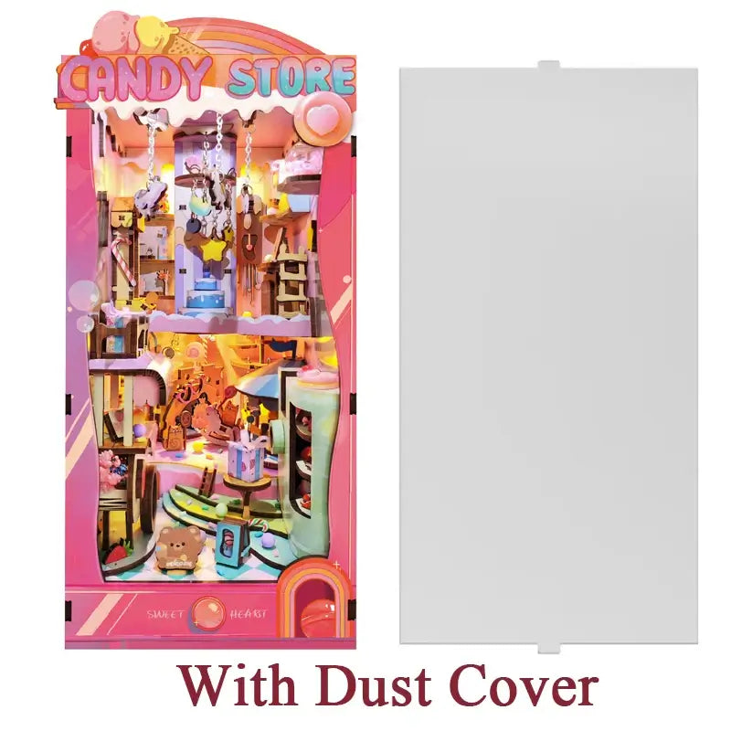 Candy Store DIY Book Nook Kit — open display view