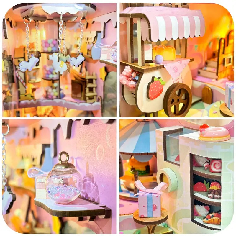Candy Store DIY Book Nook Kit — scene view