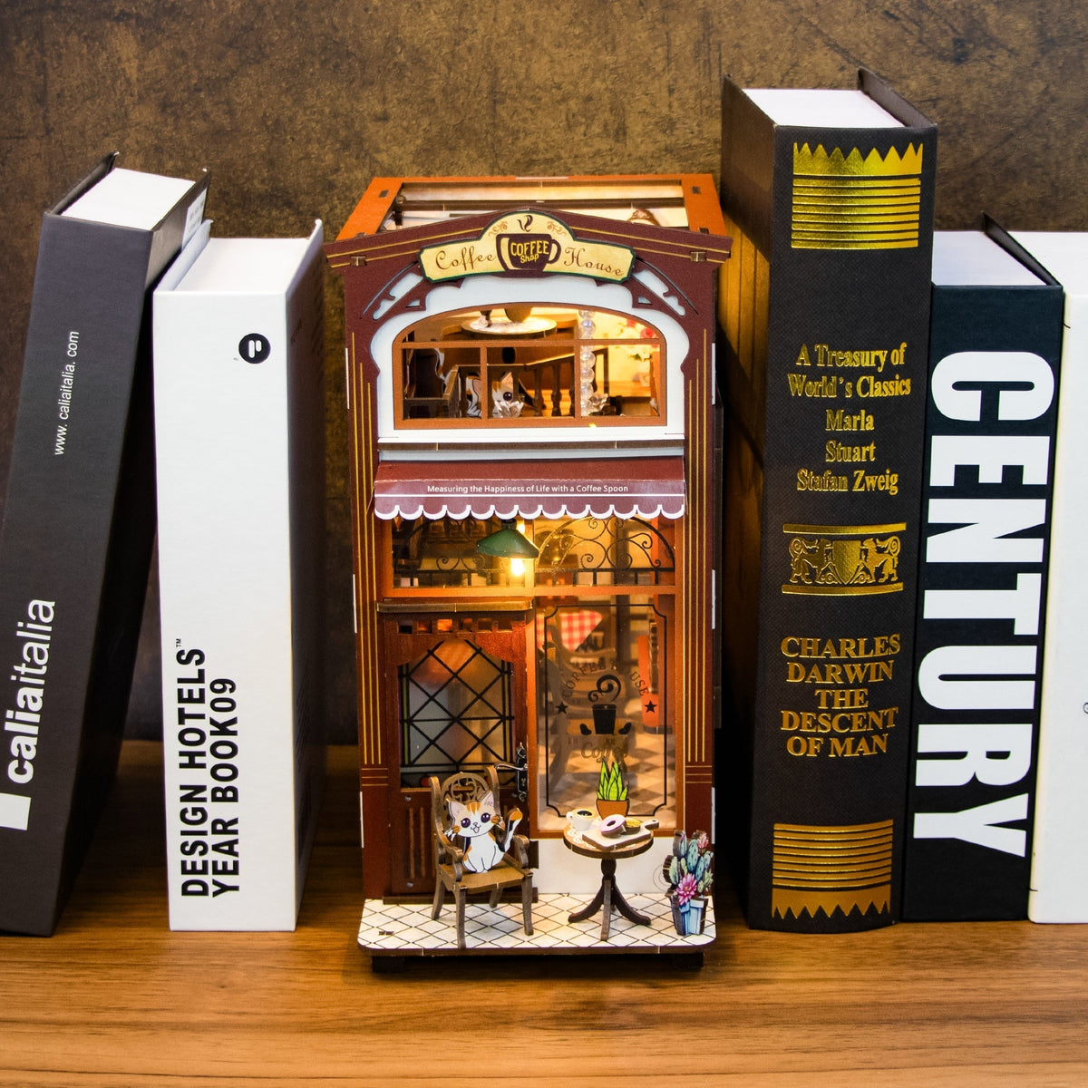 Cat Coffee House DIY Book Nook Kit — main view