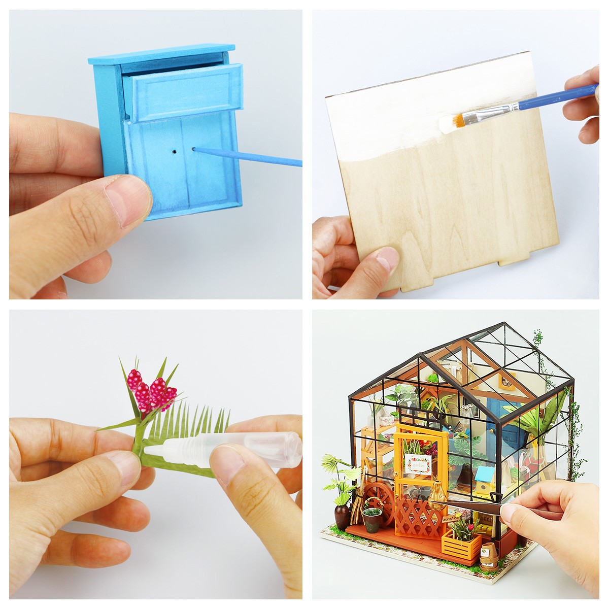 Cathys Flower Robotime DIY House Kit — detalied side view