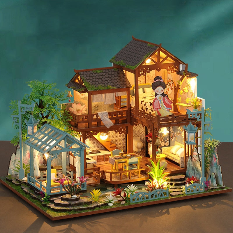 music cover DIY Miniature House Kit — open display view