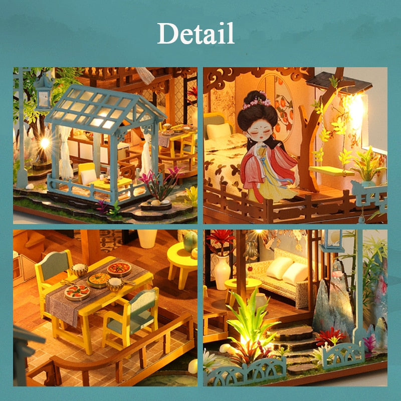 music cover DIY Miniature House Kit — box and pieces