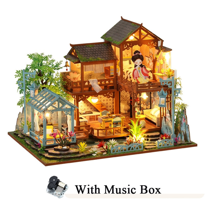 music cover DIY Miniature House Kit — detalied side view