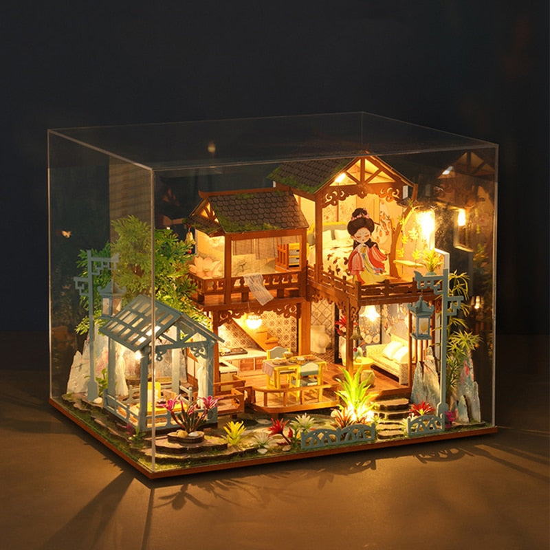 music cover DIY Miniature House Kit — open display view