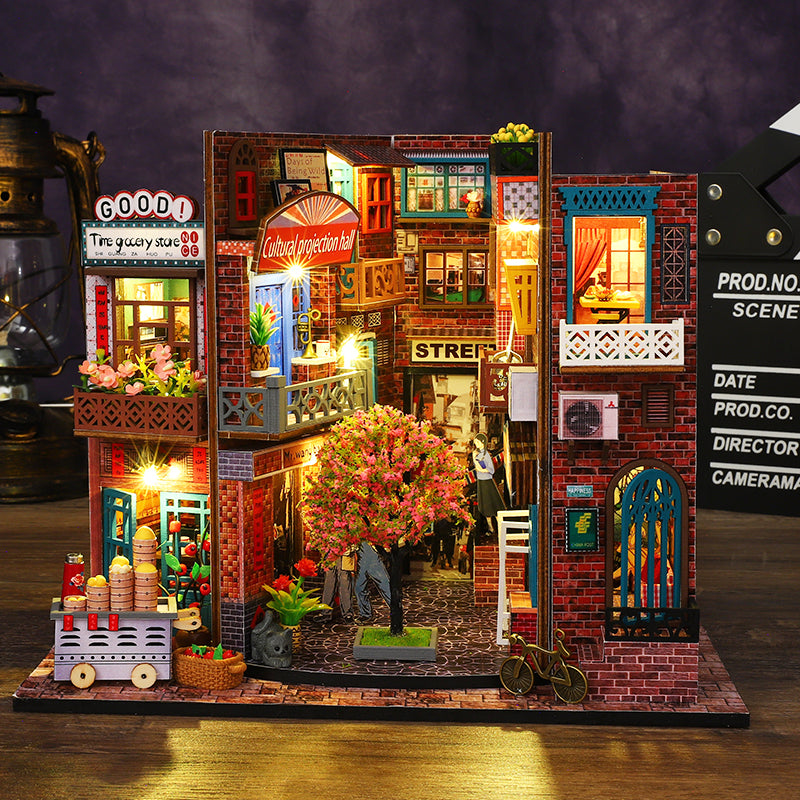 Chinese Street View DIY Book Nook Kit — front angle