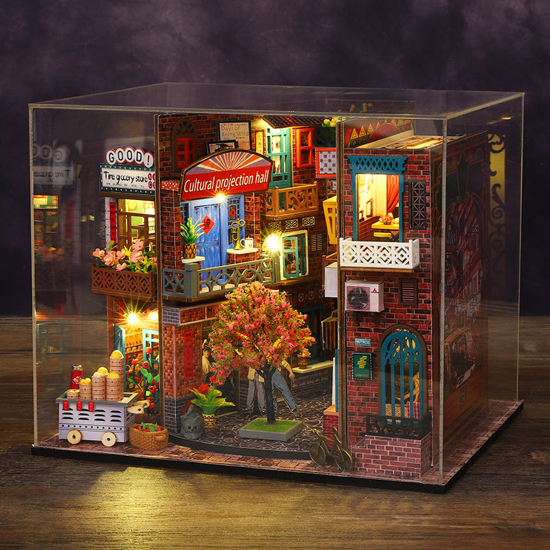 Chinese Street View DIY Book Nook Kit — scene view
