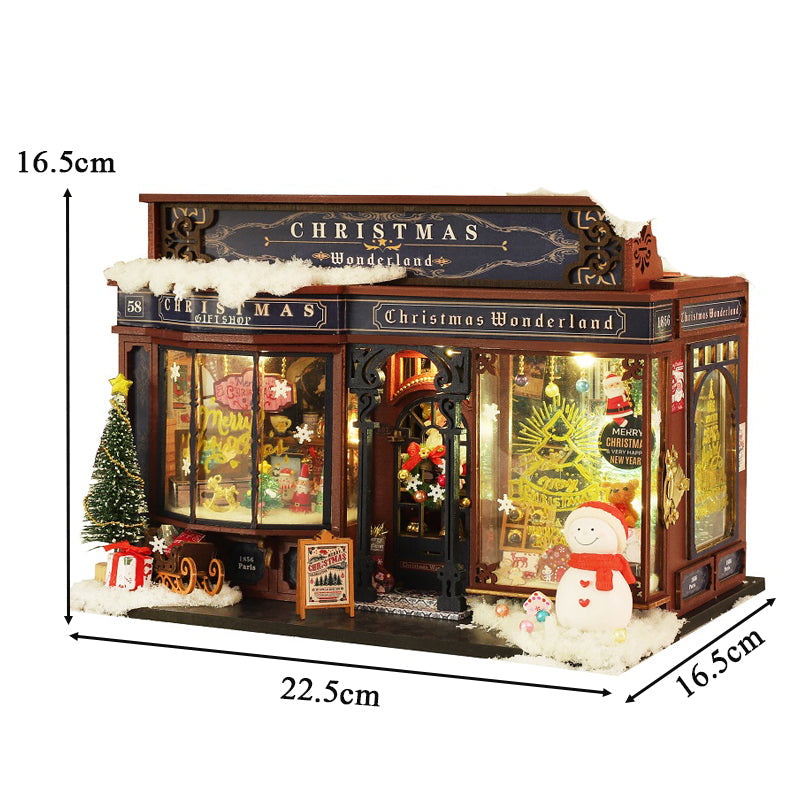 Christmas Shop DIY Miniature House Kit — main view