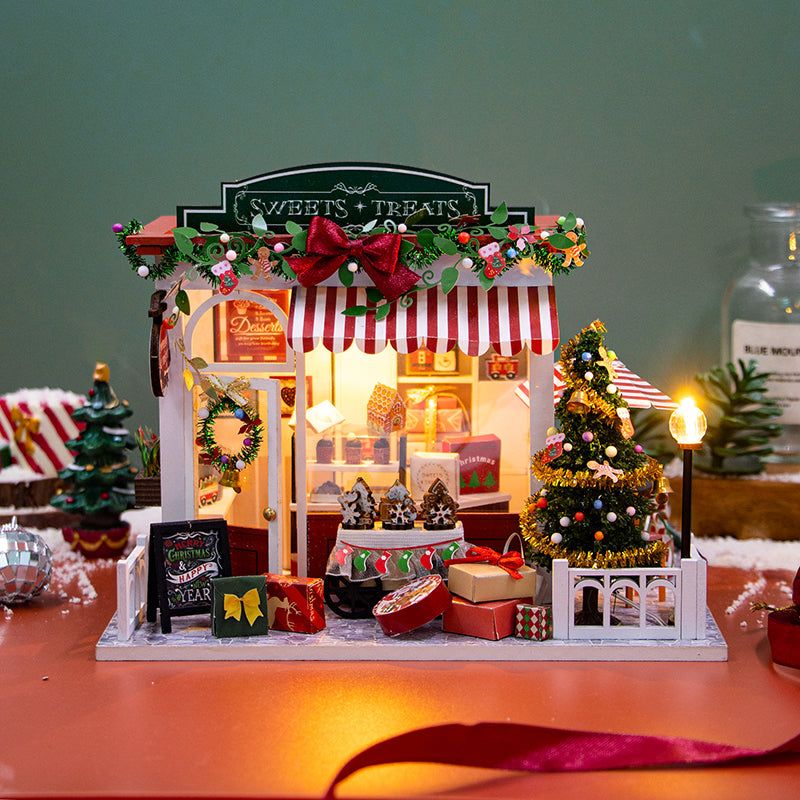 Christmas Sweets Shop Miniature Kit — scene view