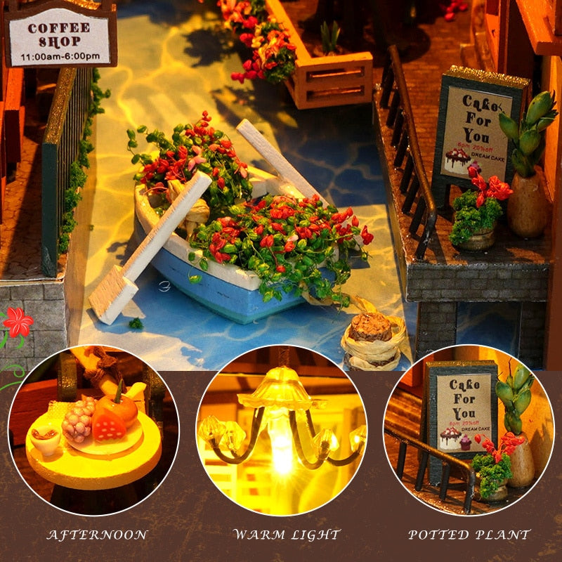 Colmar Town DIY Book Nook Kit — angled close-up