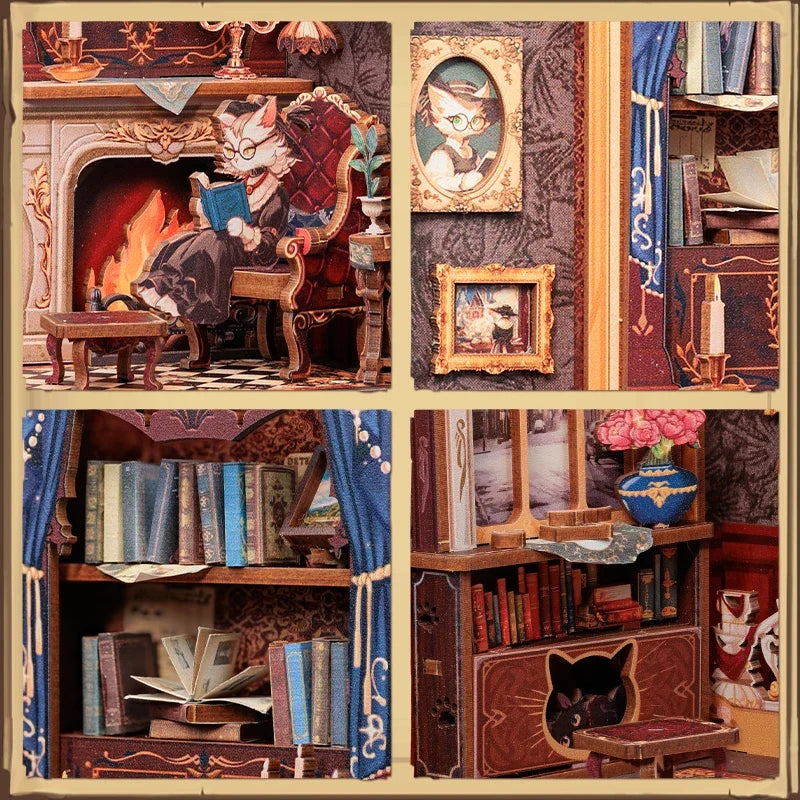 Count Cat's Study Book Nook Kit — front angle
