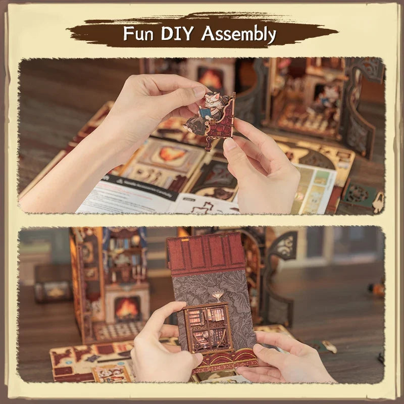 Count Cat's Study Book Nook Kit — box and pieces