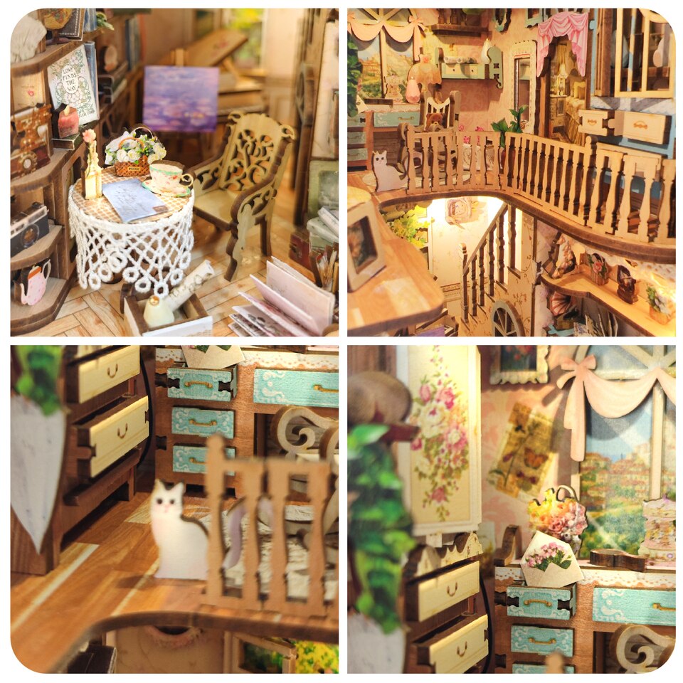 Countryside Diary DIY Book Nook Kit — open display view