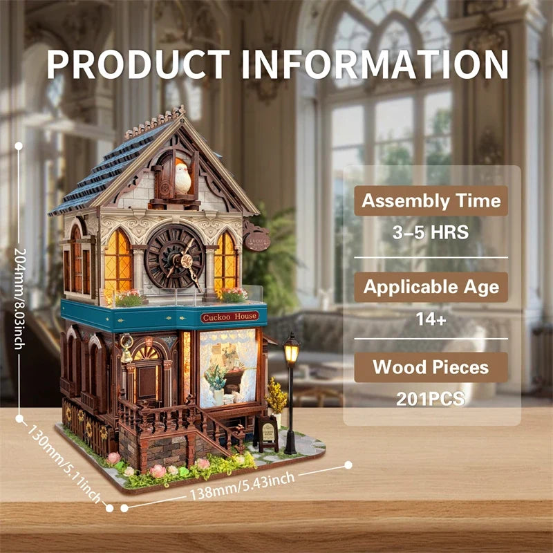 Cuckoo House DIY Miniature Kit — scene view