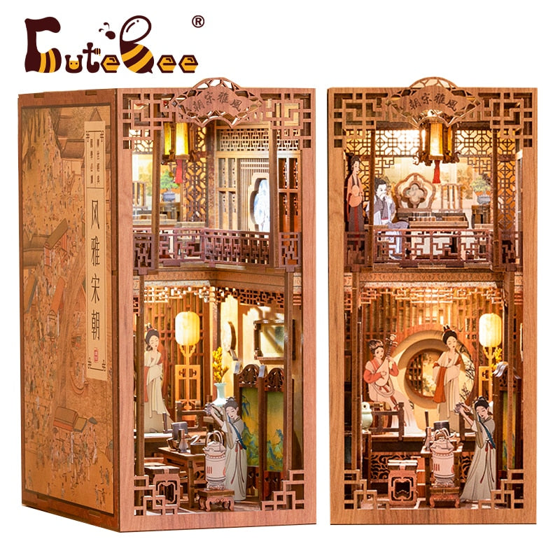 Cutebee Elegant Song DIY Book Nook Kit — front angle
