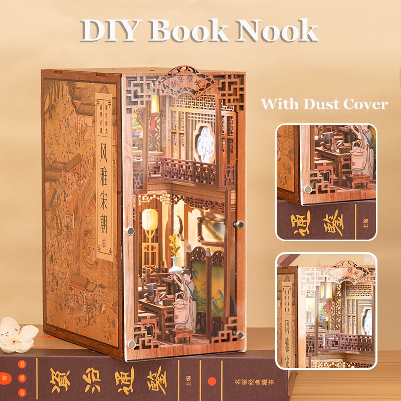 Cutebee Elegant Song DIY Book Nook Kit — scene view