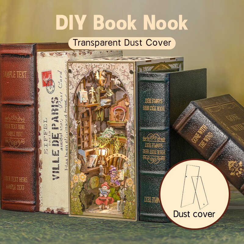 Cutebee Elven Paradise DIY Book Nook Kit — angled close-up
