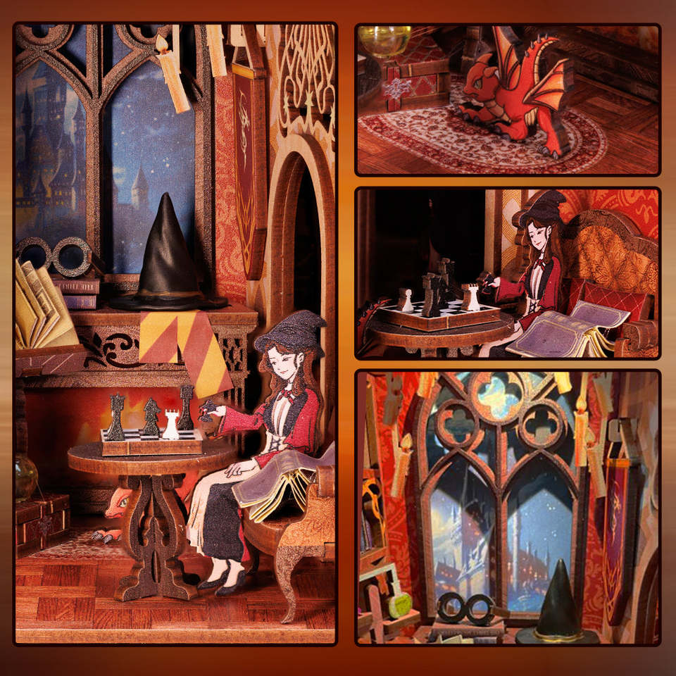 Cutebee Flame Common Room DIY Book Nook Kit — main view