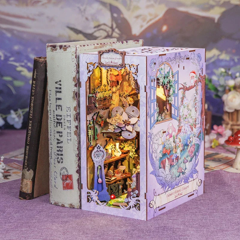 Flower Forest Book Nook Kit — scene view