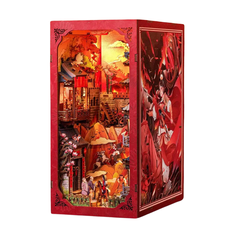 Cutebee Legend Of Mulan DIY Book Nook Kit — detalied side view