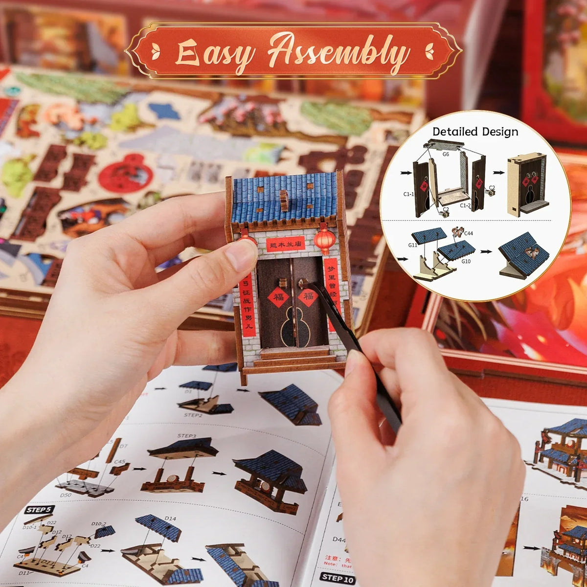 Cutebee Legend Of Mulan DIY Book Nook Kit — front angle