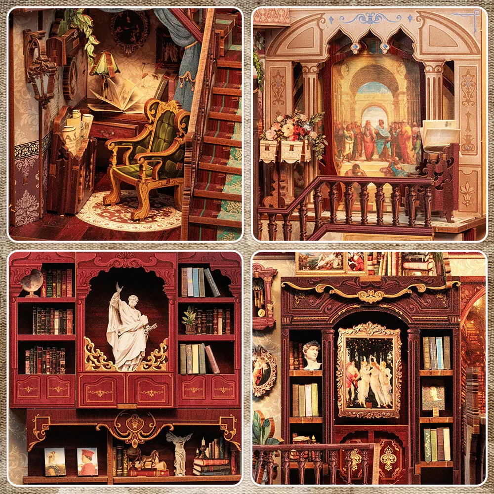 Cutebee Library Of Wisdom DIY Book Nook Kit — main view