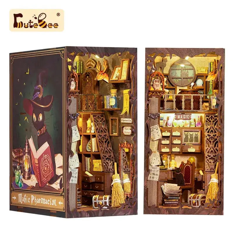Cutebee Magic Pharmacist DIY Book Nook Kit — angled close-up