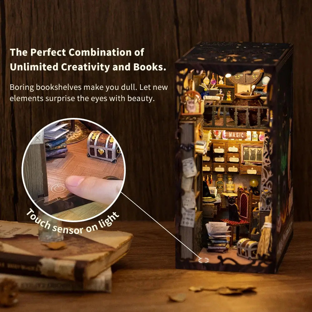 Cutebee Magic Pharmacist DIY Book Nook Kit — front angle