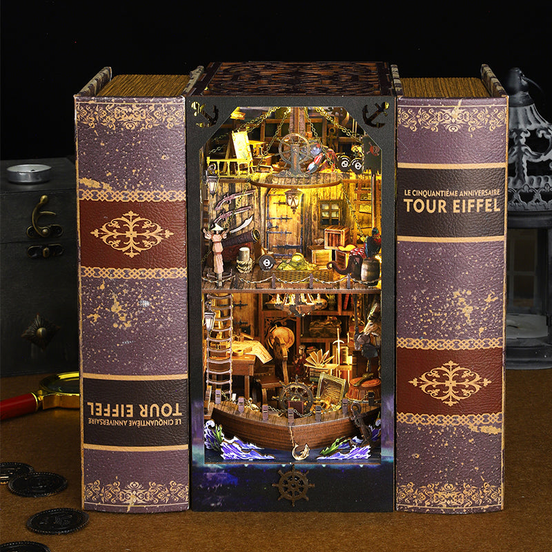 Cutebee Magic Pirate Ship DIY Book Nook Kit — scene view
