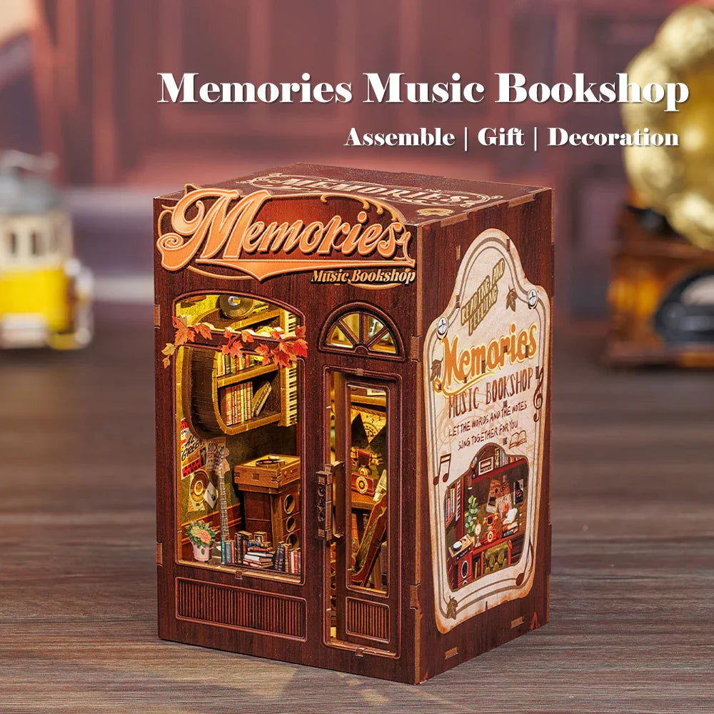 Music Bookshop Book Nook Kit — front angle
