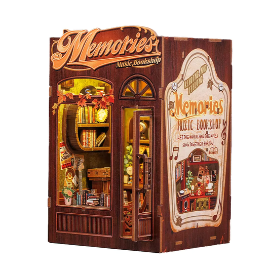 Music Bookshop Book Nook Kit — detalied side view